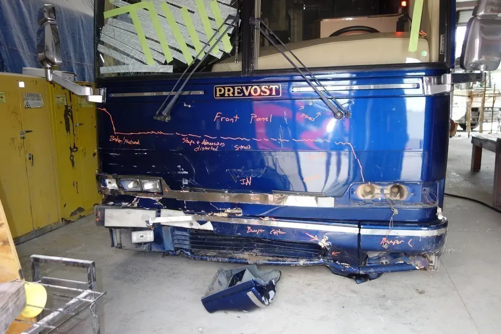 During: new front panels and bumper fitted and aligned